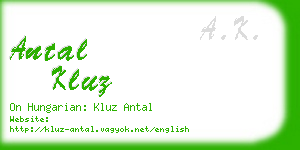 antal kluz business card